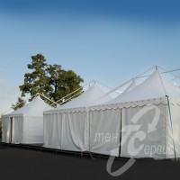 Белые шатры 5x5 метров для проведения праздника в Ленинградской области.